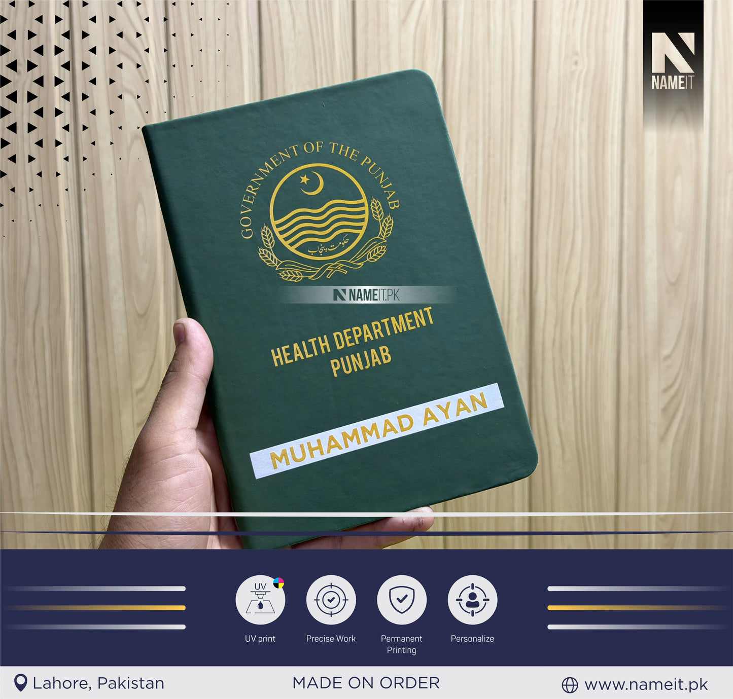 Diary, Printed Diary, Customize Diary For Gourmet of Punjab Health and Population Department - Congratulations Gift - New Officer Gift - New Job Gift