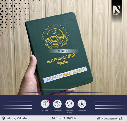 Diary, Printed Diary, Customize Diary For Gourmet of Punjab Health and Population Department - Congratulations Gift - New Officer Gift - New Job Gift
