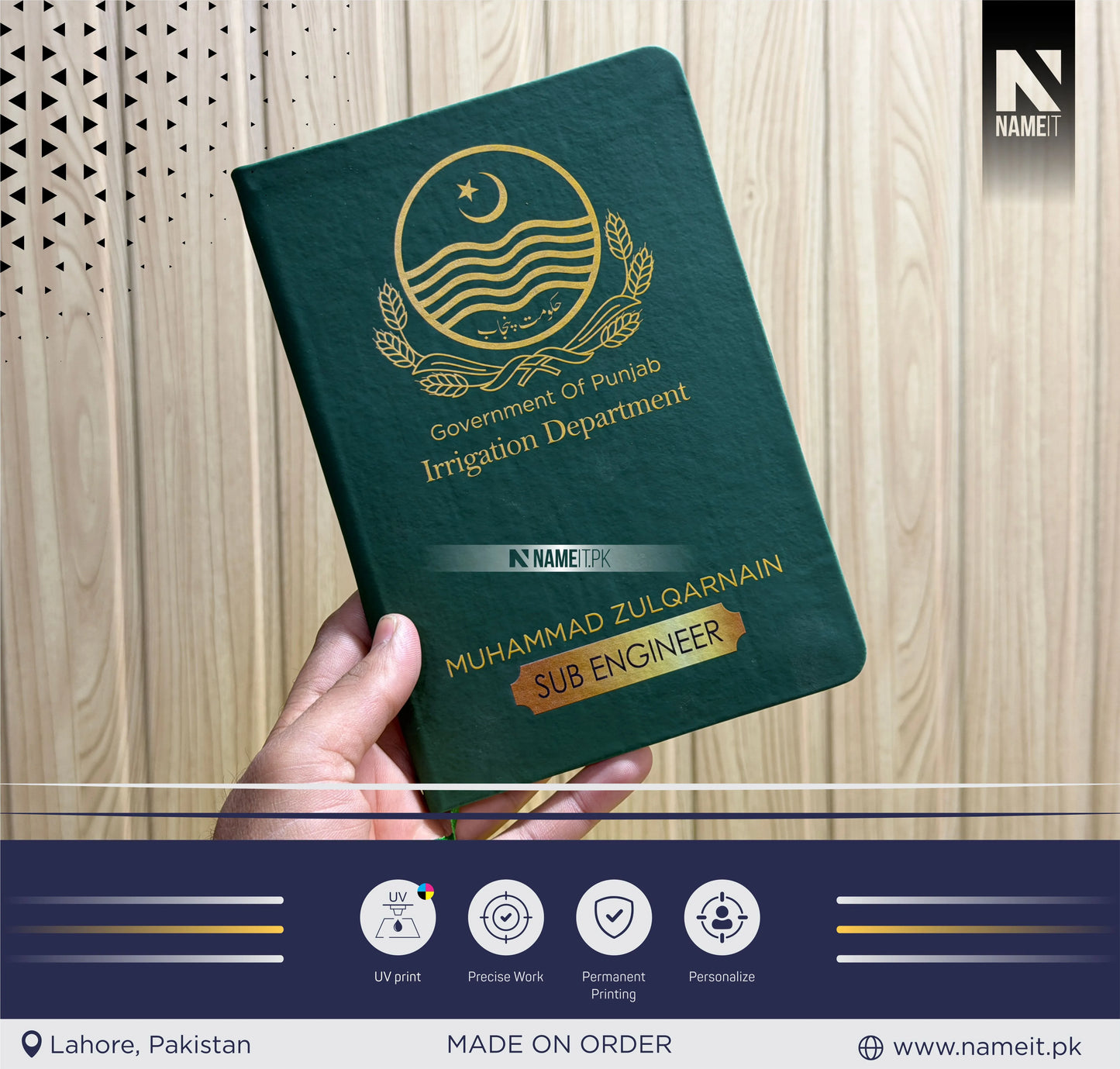 Diary, Custom Diary Printed, Customize Diary For Punjab Irrigation Department | Government of Pakistan - Congratulations Gift - Government Officer Gift - Officer Gift - New Job Gift