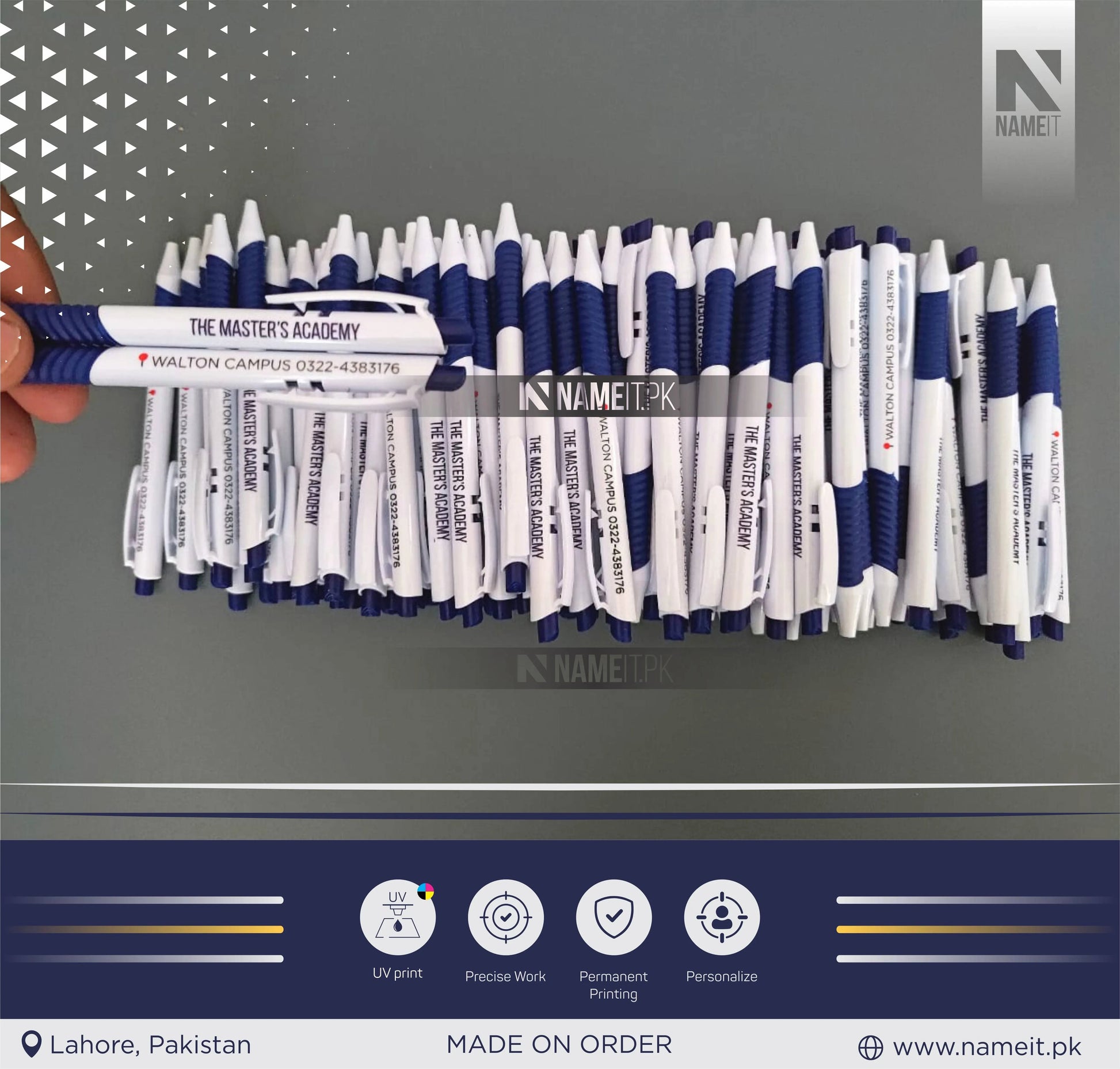 Digital Printed Ballpen with Soft Rubber Grip | Advertising Pens, Great Promotional Tool NAMEIT PAKISTAN
