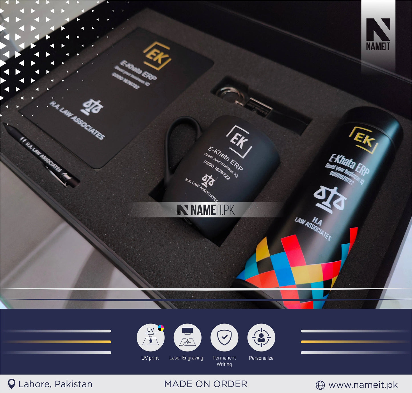 Corporate Gifts Box With Company Logo, Personalized Gift Box, Business Gift Box, Custom Gift Box, Present For Boss NAMEIT PAKISTAN