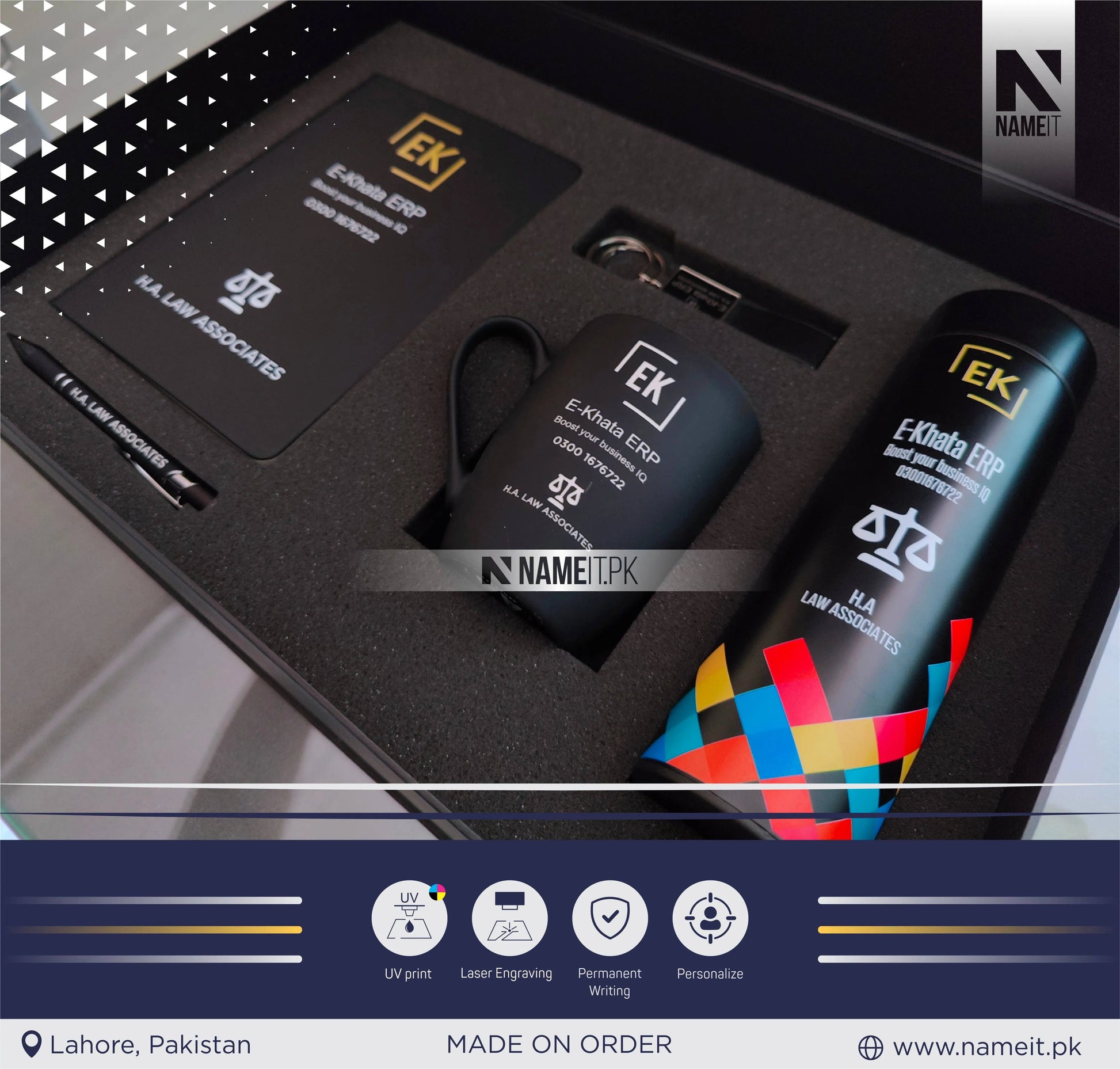 Corporate Gifts Box With Company Logo, Personalized Gift Box, Business Gift Box, Custom Gift Box, Present For Boss NAMEIT PAKISTAN