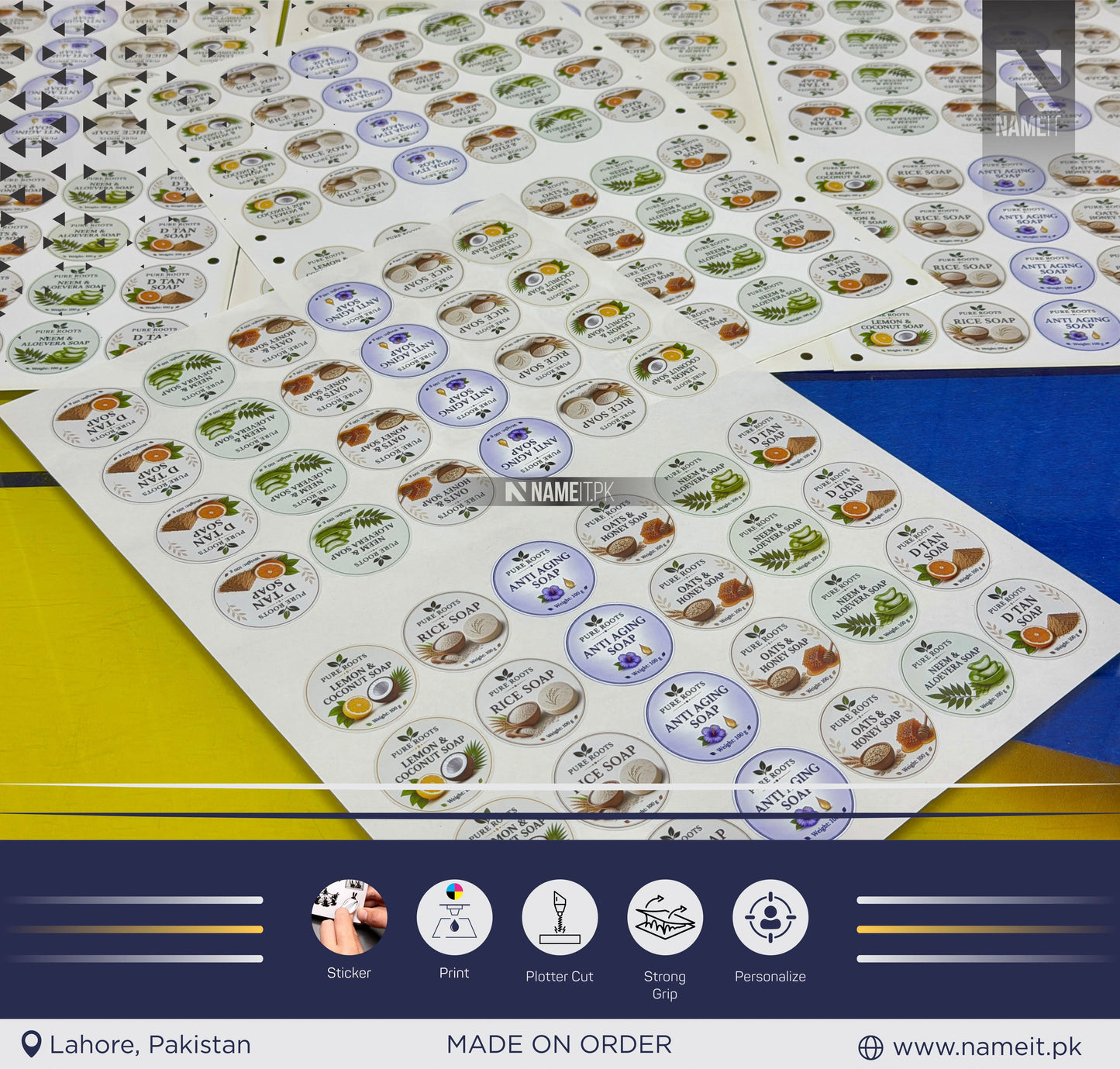 Sticker, Custom Logo Stickers for Business Branding - Personalized Die/Plotter Cut Photo Stickers with Your logo or Text - Custom Labels for Party Favors
