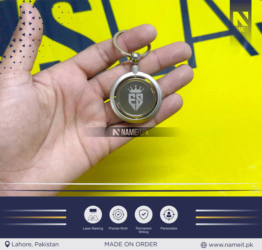 Round Shape Magnetic Key Ring Holder Steel - 360 Rotatable