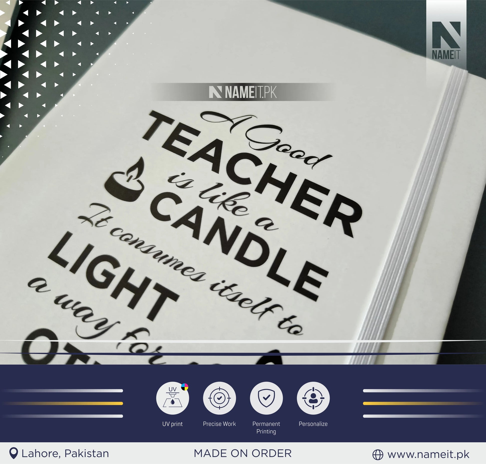 Diary, Teacher's personalized notebook, End of year gift for teacher, Custom book, Teacher appreciation gift, NAMEIT PAKISTAN