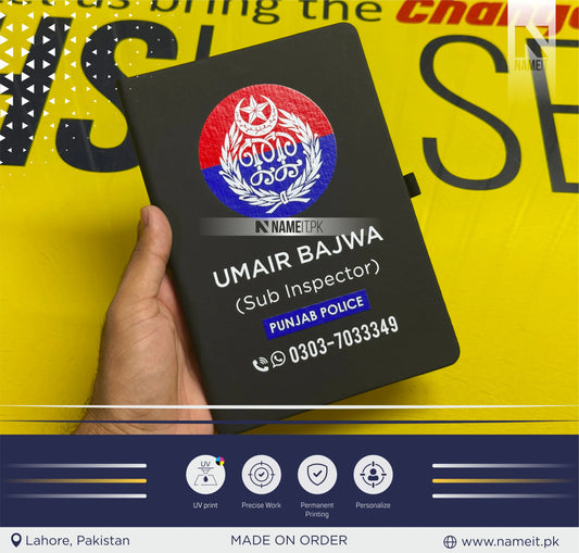 Diary, Police Diary Printed, Customize Diary For Punjab Police - Congratulations Police Gift - Punjab Police Gift- New Police Officer Gift - New Job Gift - Police