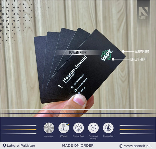 Premium Aluminium Business Card | Custom Metal Visiting Card | Personalized Aluminium Business Card with Direct Digital Print