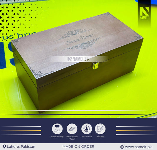 Personalized wooden box with engraved name, Custom keepsake box, Wooden Love Box Valentines Wedding, Engagement, Couple Gift for Him Her Boyfriend Girlfriend gift box