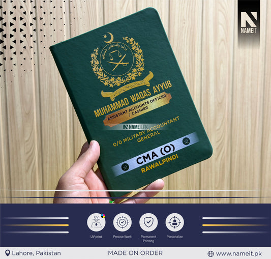 Diary, Custom Diary Printed, Customize Diary For Military Accountant General | Government of Pakistan - Congratulations Gift - Government Officer Gift - Officer Gift - New Job Gift