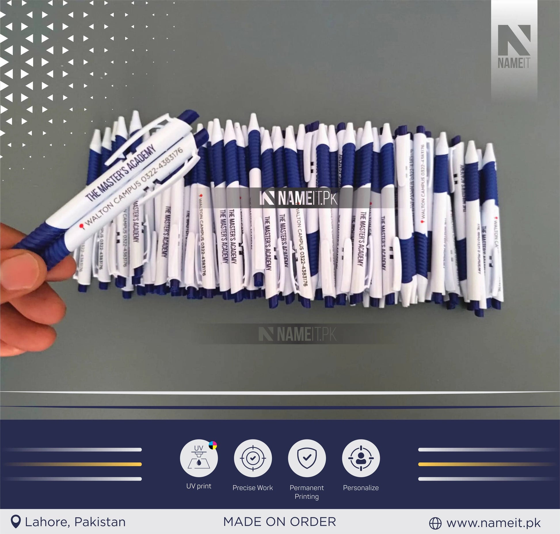 Digital Printed Ballpen with Soft Rubber Grip | Advertising Pens, Great Promotional Tool NAMEIT PAKISTAN