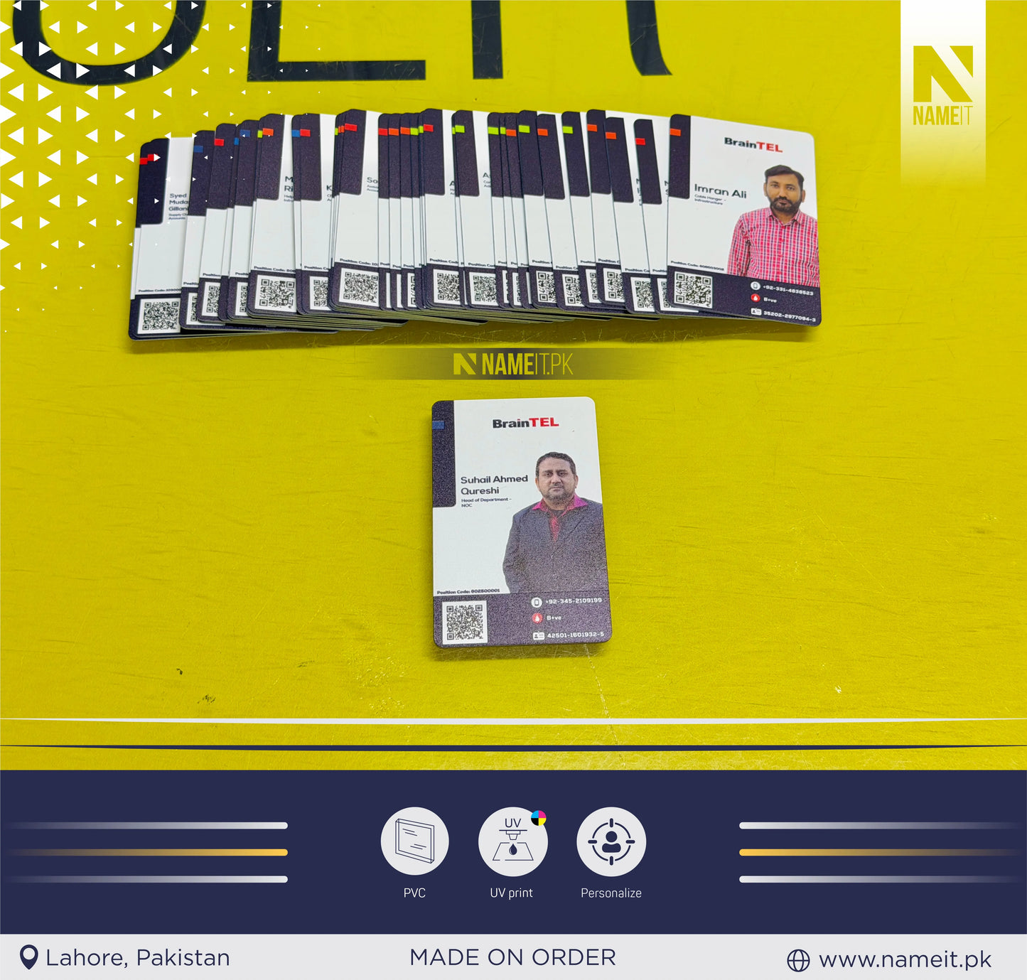 Custom PVC Employee ID Card | Premium Direct Print Staff ID Card | Company Identity Badge