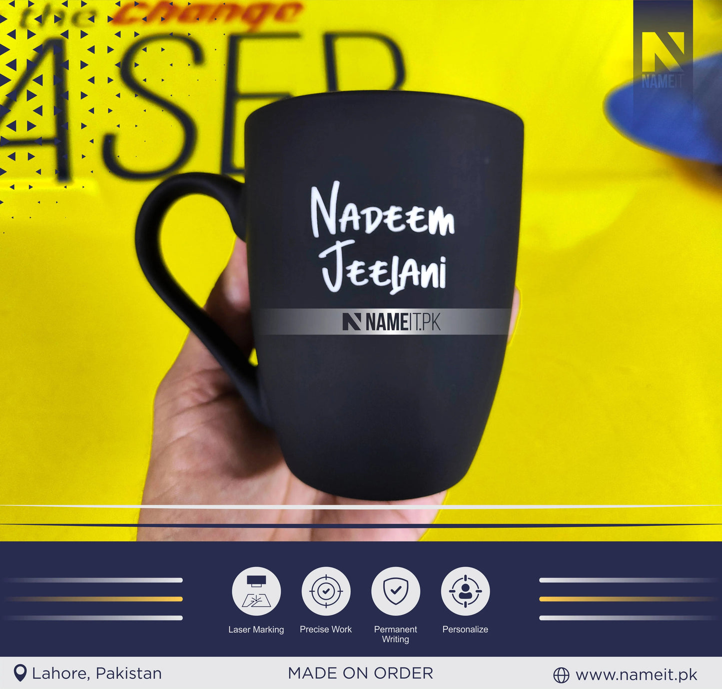 Mug, Custom Mug, Velvet Mug, Name & Quote, Coffee Mug Personalized Gift, Personalized Company Mug Engraved Mug, Employee Appreciation Gifts NAMEIT PAKISTAN