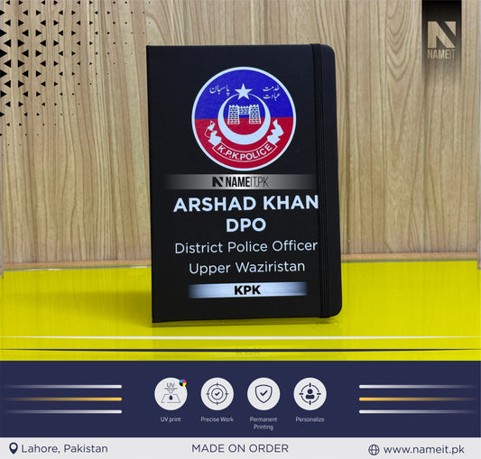 Diary, Police Diary Printed, Customize Diary For KPK Police - Congratulations Police Gift - KPK Police Gift- New Police Officer Gift - New Job Gift - Police