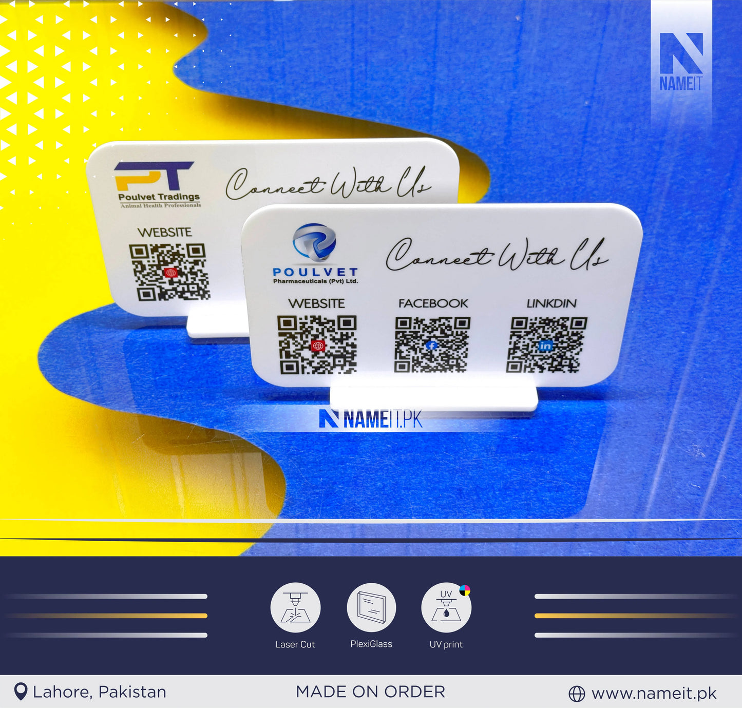 Table QR code Business Social Media Sign | Payment Sign | Custom Logo Sign | Payment Method and Social Media Sign