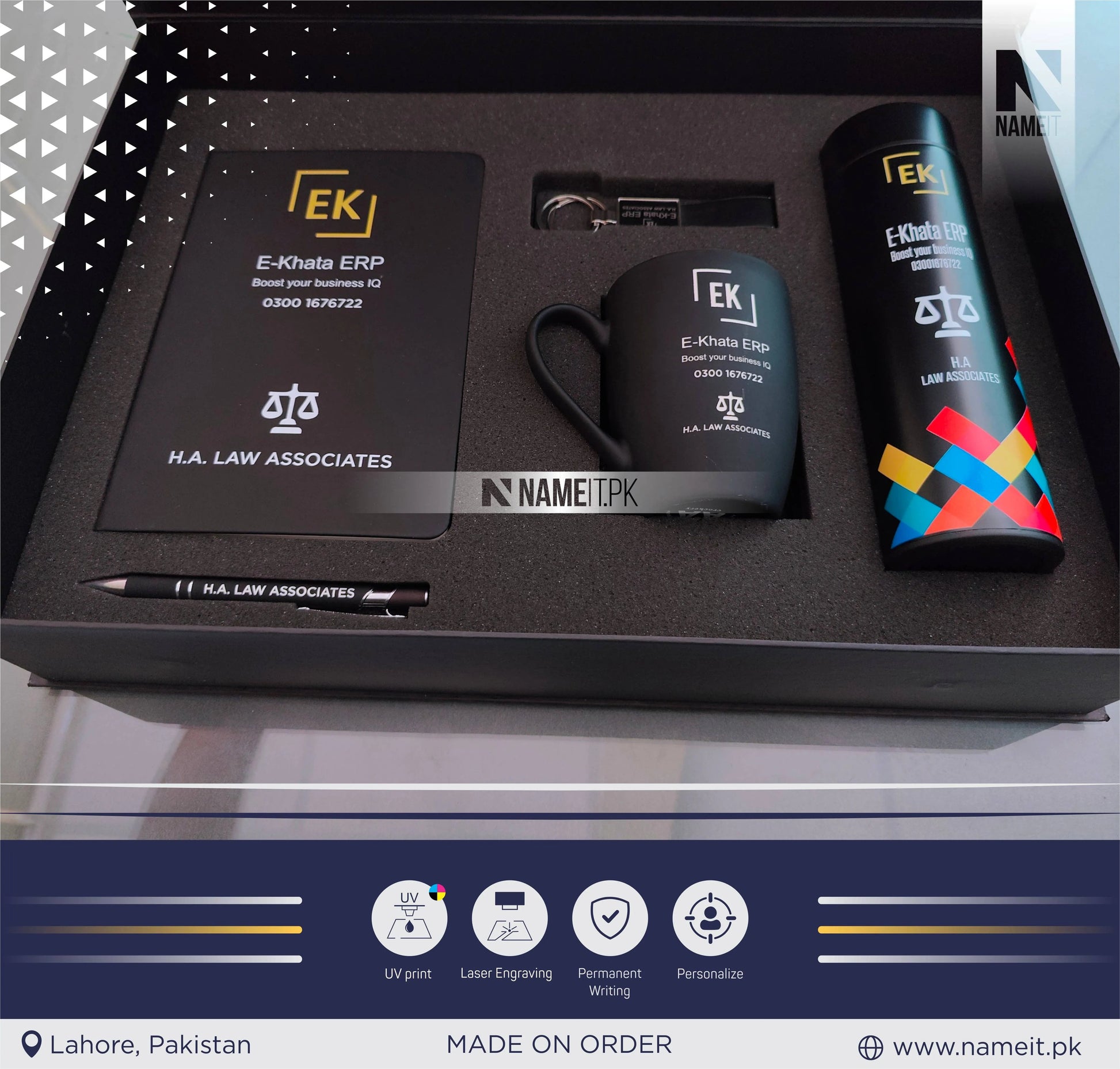 Corporate Gifts Box With Company Logo, Personalized Gift Box, Business Gift Box, Custom Gift Box, Present For Boss NAMEIT PAKISTAN