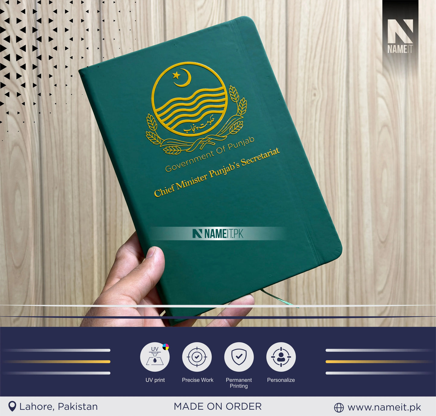 Diary, Custom Diary Printed, Customize Diary For Chief Minister Punjab's Secretariat | Government of Pakistan - Congratulations Gift - Government Officer Gift - Officer Gift - New Job Gift
