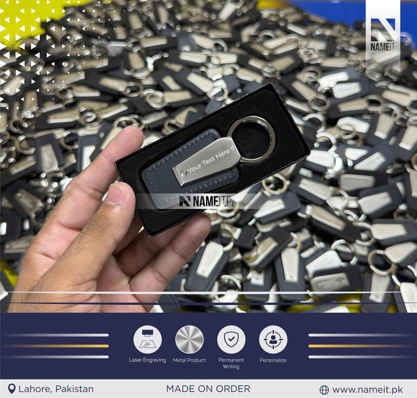 Personalized Metal Keychain, Business Logo, Name, Custom Marketing Business Merchandise,