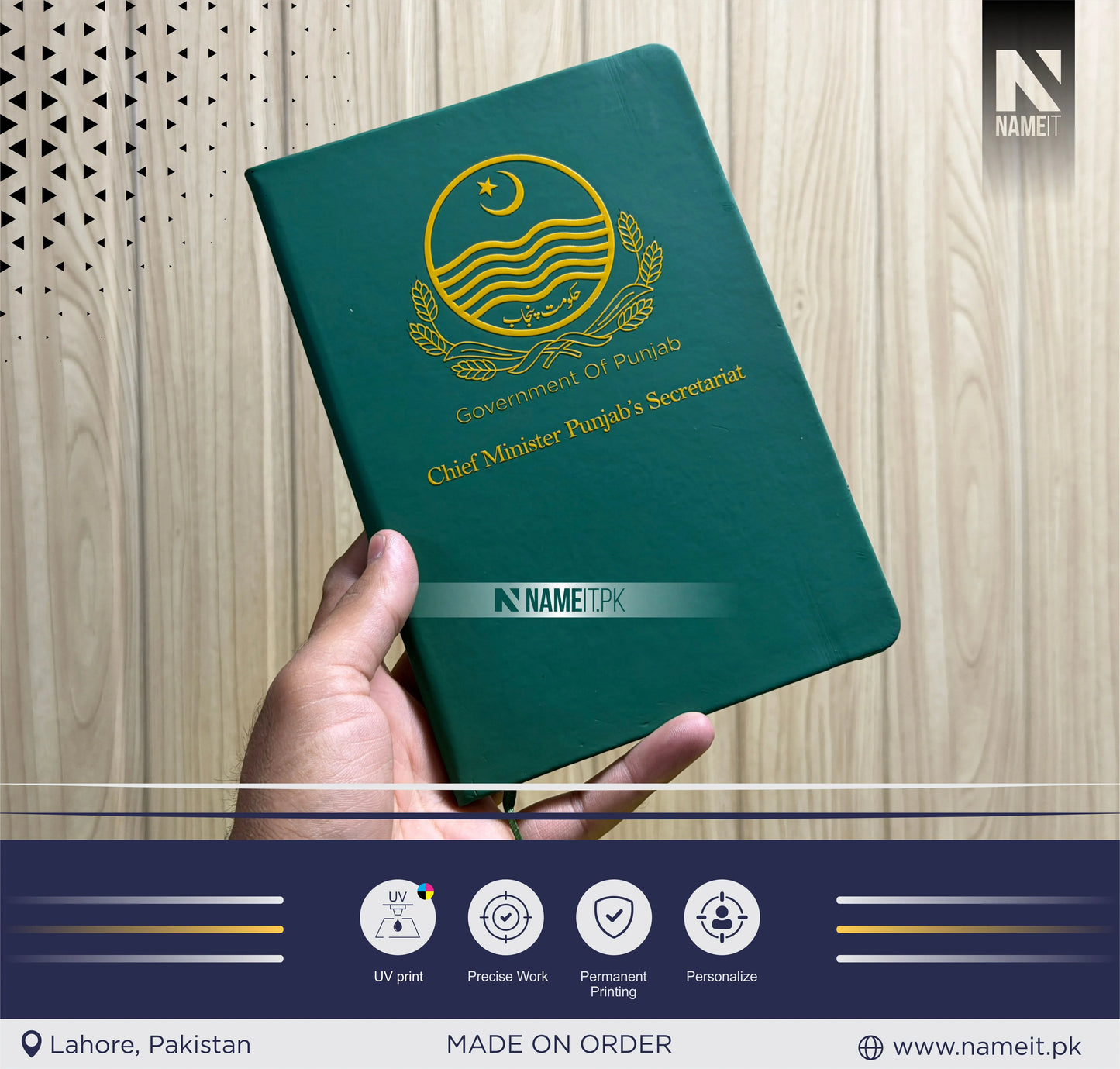 Diary, Custom Diary Printed, Customize Diary For Chief Minister Punjab's Secretariat | Government of Pakistan - Congratulations Gift - Government Officer Gift - Officer Gift - New Job Gift