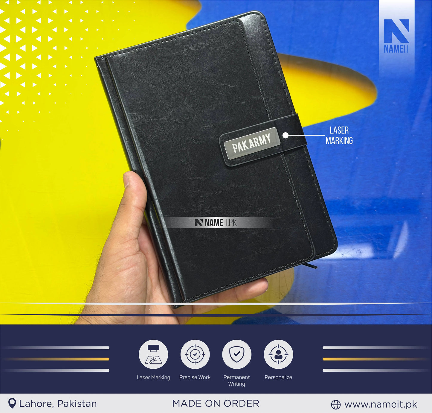 Diary, Personalized Leather Magnetic Notebook With Card & Passport Holder, A5 Lined Notepad, Engrave Diary, New Job Stationary Gift, Travel Journal, Office Gift
