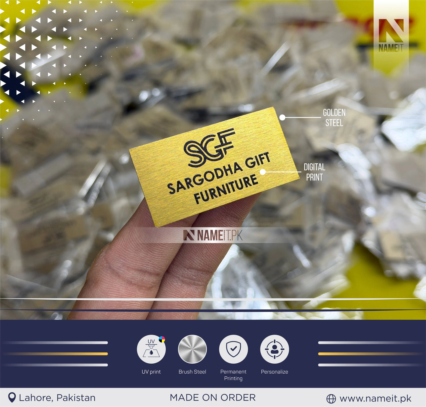 Industrial Product Tag, Furniture Tags, Custom UV Printed Steel tag, Machine Metal tag, Custom Machine Labels, Instruction Tags, Printed Tag