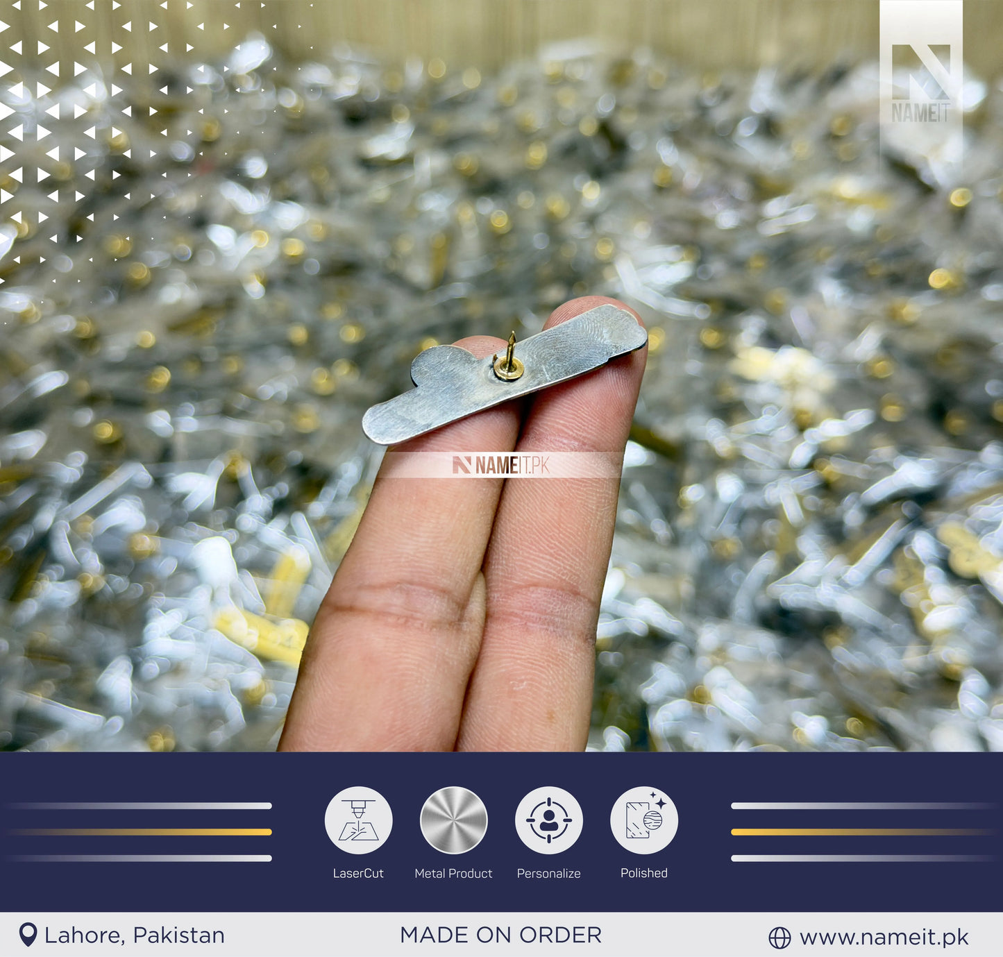 Lapel Pin, Custom Metal Lapel Pin with UV Digital Printing & Butterfly Clutch – Personalized Logo Badge for Corporate Branding, Employee Recognition, Events, Schools, Promotional Giveaways & Business Merchandise