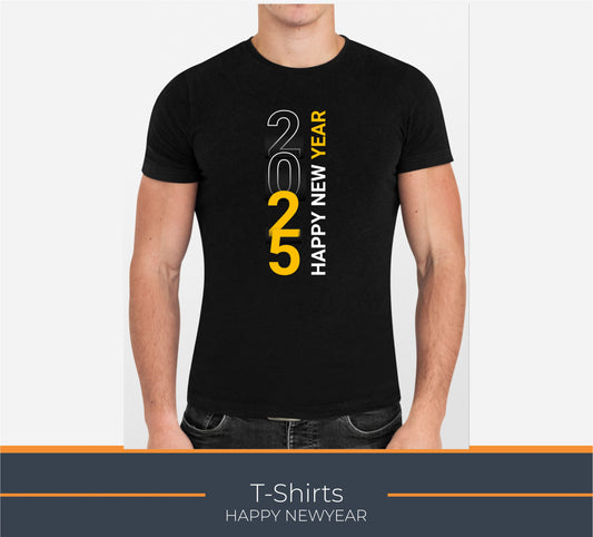 TShirt, Happy New Year, Elegant Custom Polo T-Shirts - Vibrant Color Logos for Corporate, Sports Teams, Golf Events, Personalized Logo for Stylish Casual Wear