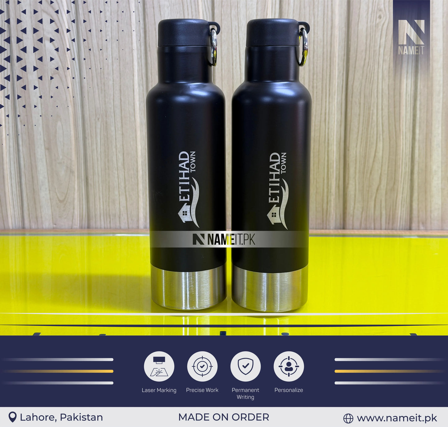 Stainless Steel Insulated Hot n Cool Water Bottle, Hydro Insulated Thermal Flask, Thermos Coffee Travel Mug, Double Walled Metal Tumbler, Keeps Cold And Hot