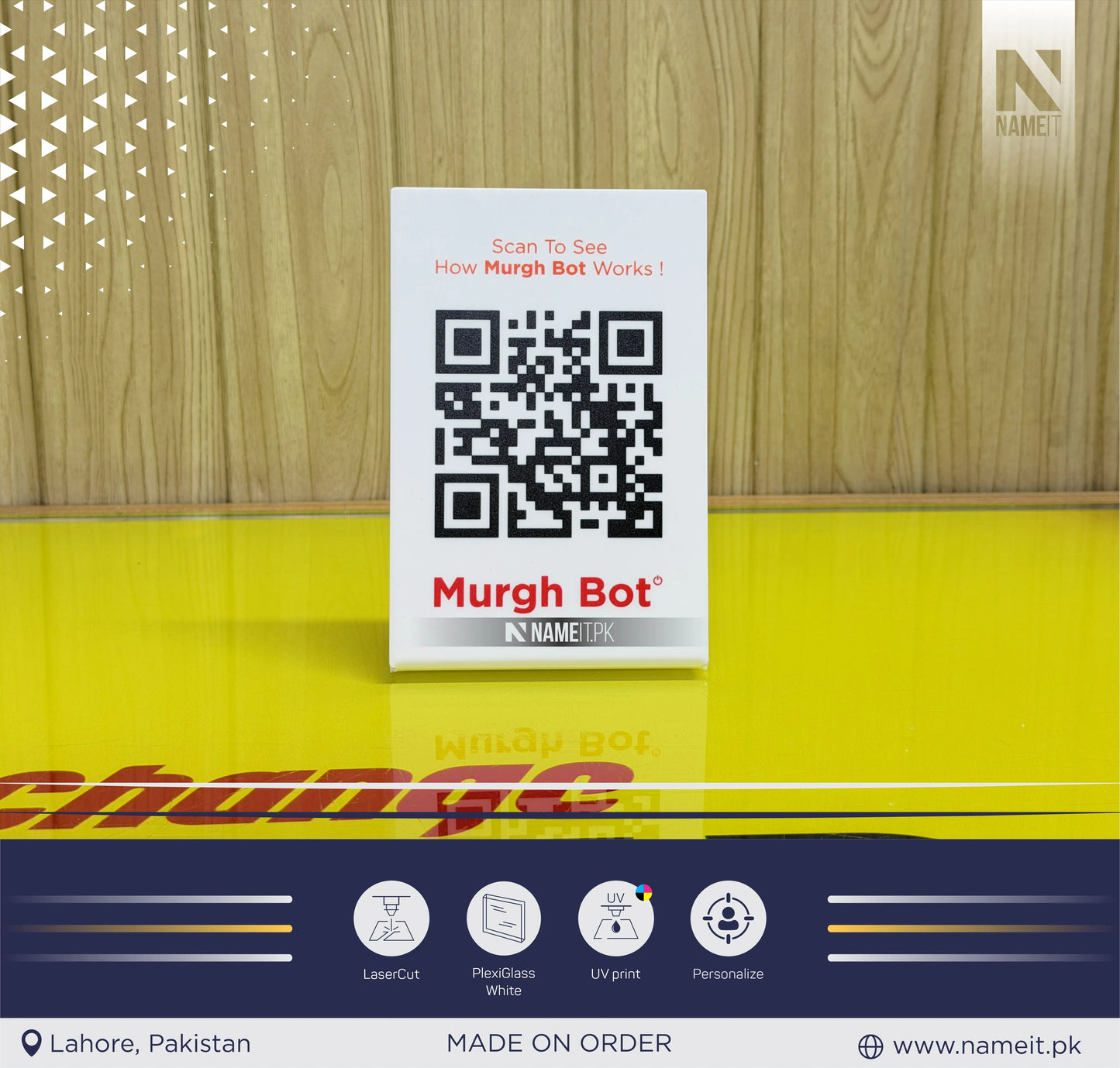 QR Code Acrylic Business Sign: Google Review Display | Table QR code Business Social Media Sign | Payment Sign | Custom Logo Sign | Payment Method and Social Media Sign