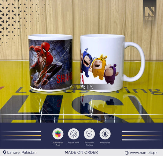 Mug, Custom mug with your text or photo Birthday Anniversary Valentine's Day Christmas gift for him or her corporate client employees colleague NAMEIT PAKISTAN