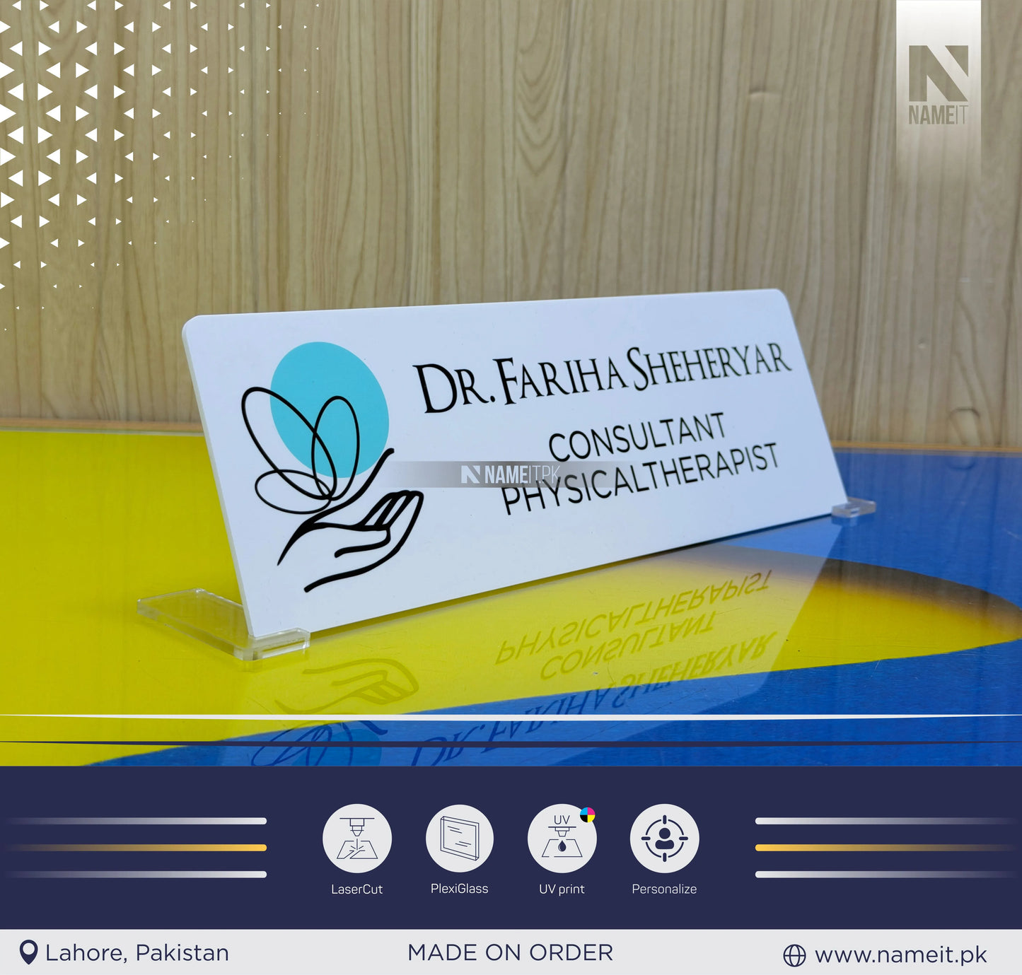 Doctor Desk Name Plate,Consultant Physicaltherapist, Medical Student Gift Graduation,Name Desk Plaque,Custom