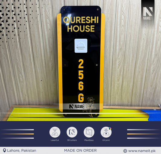 Personalised Modern House Name Plate | 3D Numbered House Sign | New Home Gift | Custom House Number Sign | Printed Address Sign