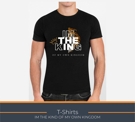 TShirt, IM THE KING,Elegant Custom Polo T-Shirts - Vibrant Color Logos for Corporate, Sports Teams, Golf Events, Personalized Logo for Stylish Casual Wear