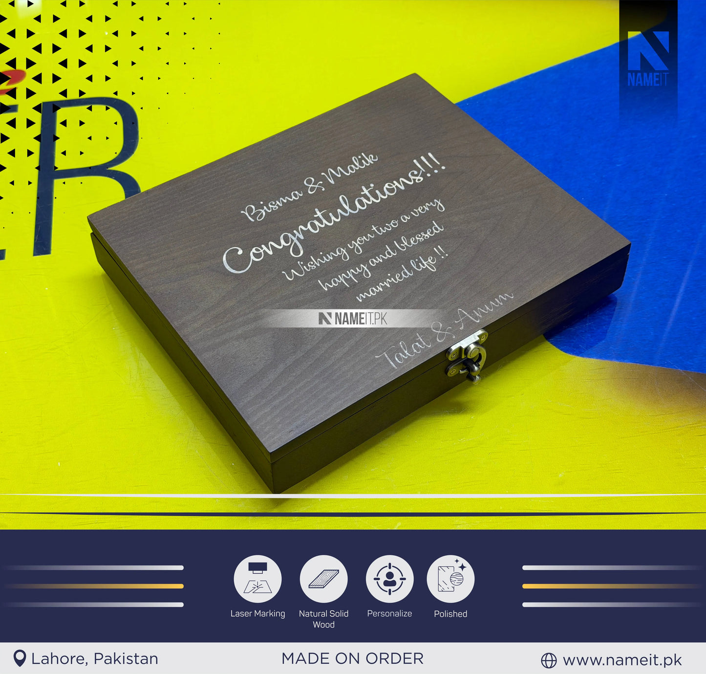 Gift Box, Personalized Keepsake Box | Valentine's Day Gift | Wedding Gift | Engagement Gift | Anniversary Gift | Memory Box | Gift for Couples | with Names