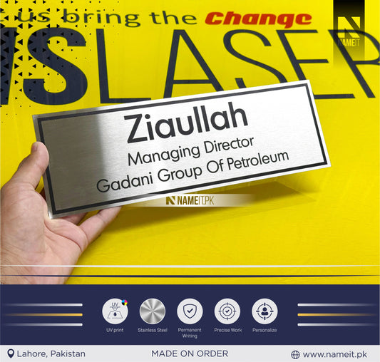 Office Name Plate, Stainless Steel, indoor & outdoor, Office name Plate, House Name Plate