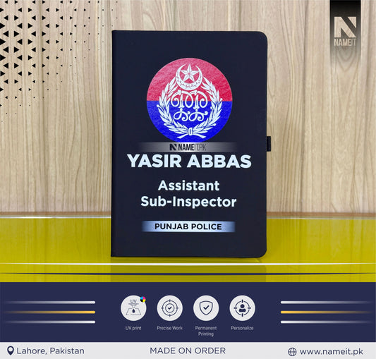 Diary, Police Diary Printed, Customize Diary For Punjab Police - Congratulations Police Gift - Punjab Police Gift- New Police Officer Gift - New Job Gift - Police