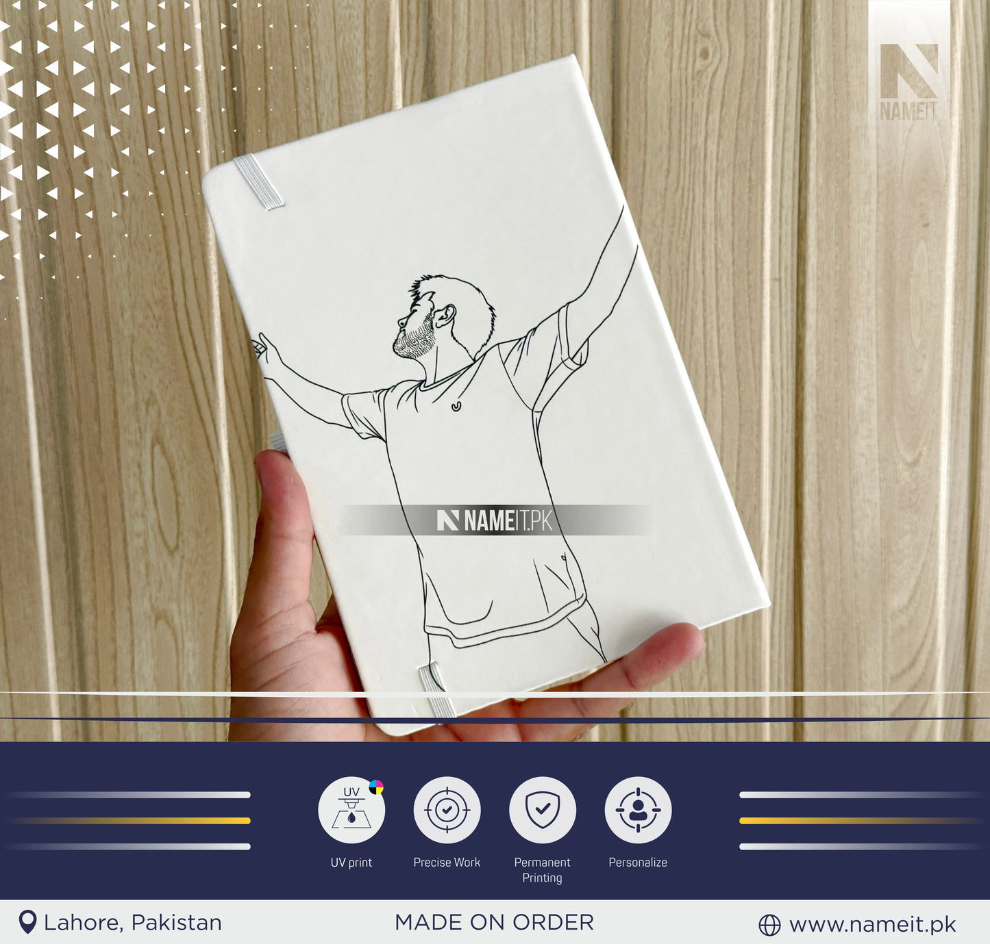 Personalized Photo Notebook, Custom Name Journal, Hardcover Notebook, Unique Gift, Custom Photo & Text