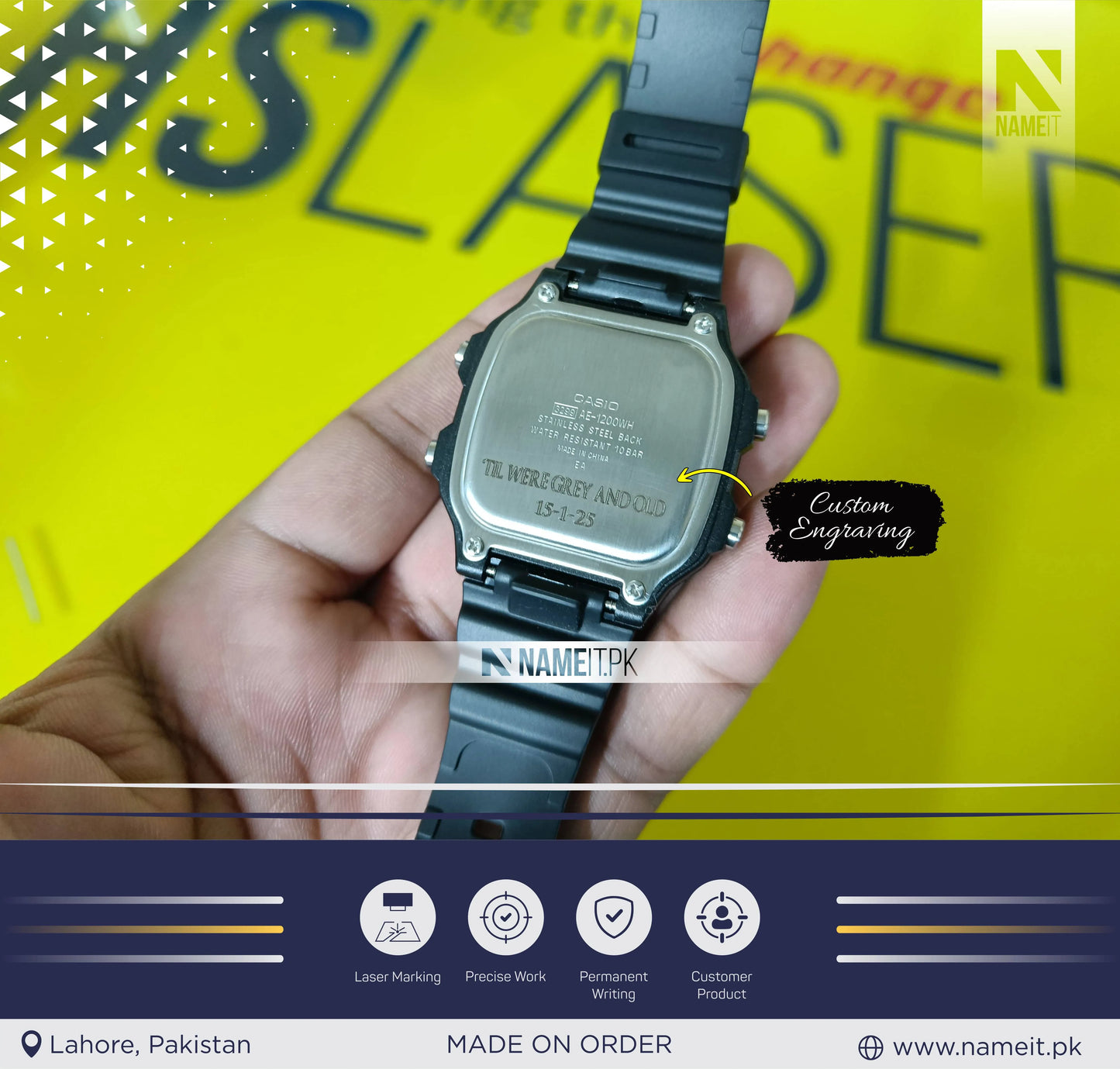 Wrist Watch – Custom Your Wrist watch with Name, initial, or Date | Perfect Gift for Birthday, Anniversary & Special Occasions