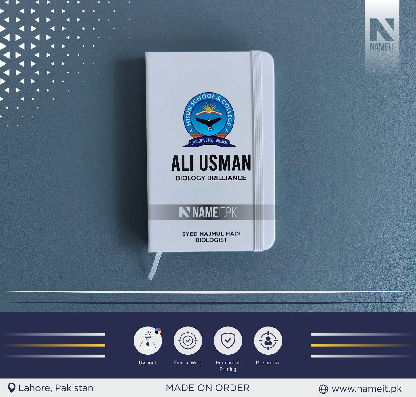 Customized Diary Gift, Customized Diary, Perfect Design For Corporate Diary UV Printed, Corporate Diary Gift Idea, Size A6 NAMEIT PAKISTAN