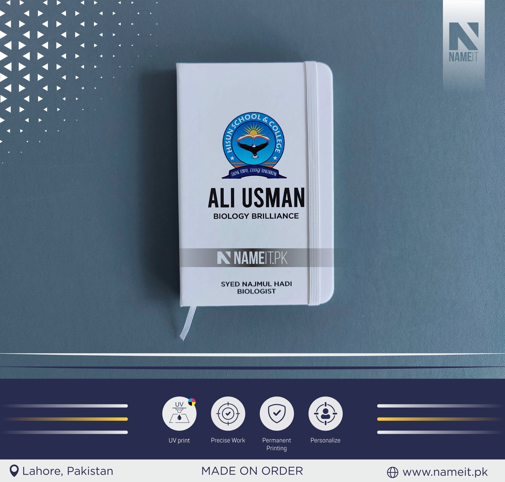 Customized Diary Gift, Customized Diary, Perfect Design For Corporate Diary UV Printed, Corporate Diary Gift Idea, Size A6 NAMEIT PAKISTAN