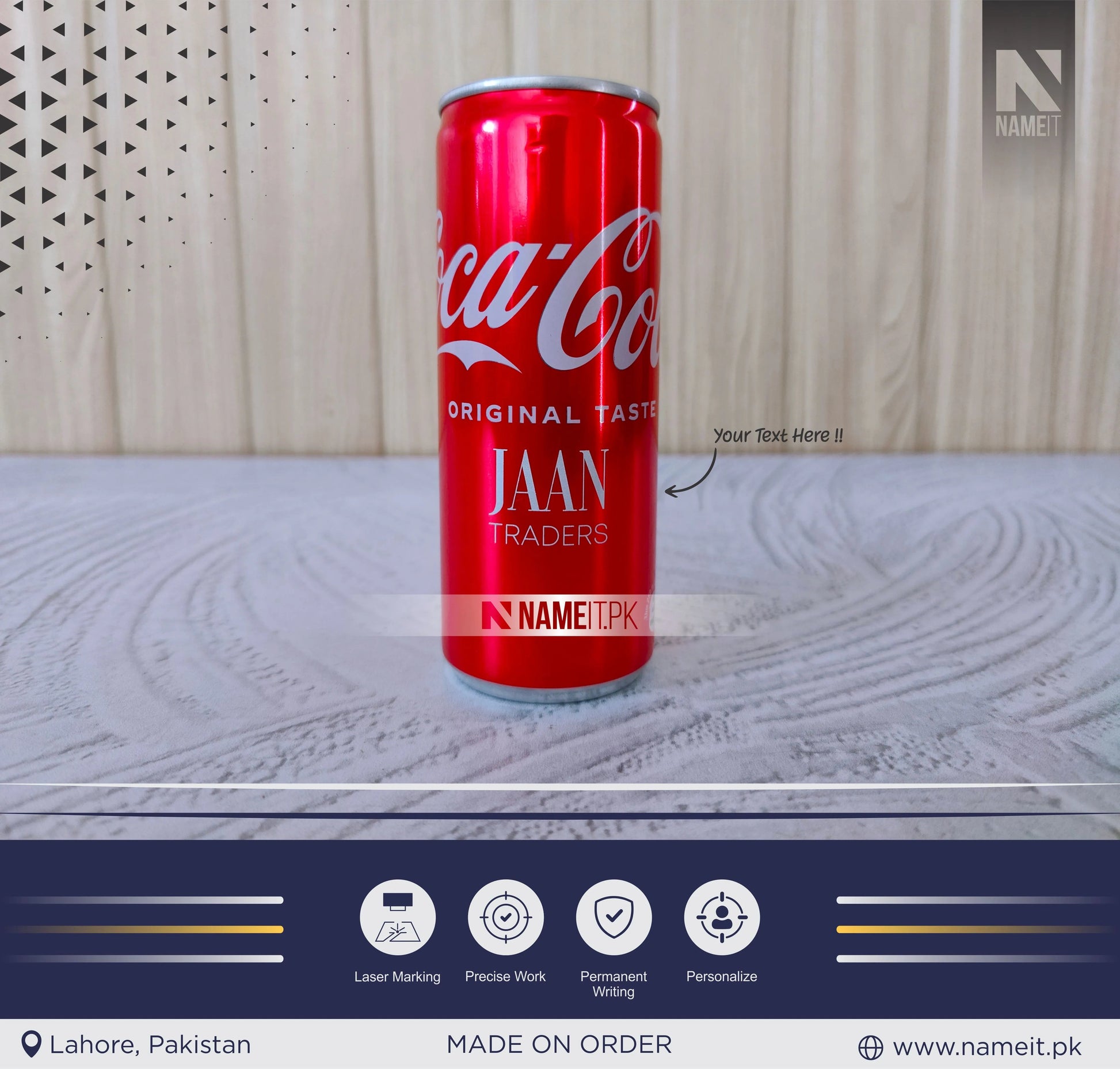 Custom Engrave Cold Drink Can , Unique Gift For Cold Drink Lover, Birthday Gift NAMEIT PAKISTAN