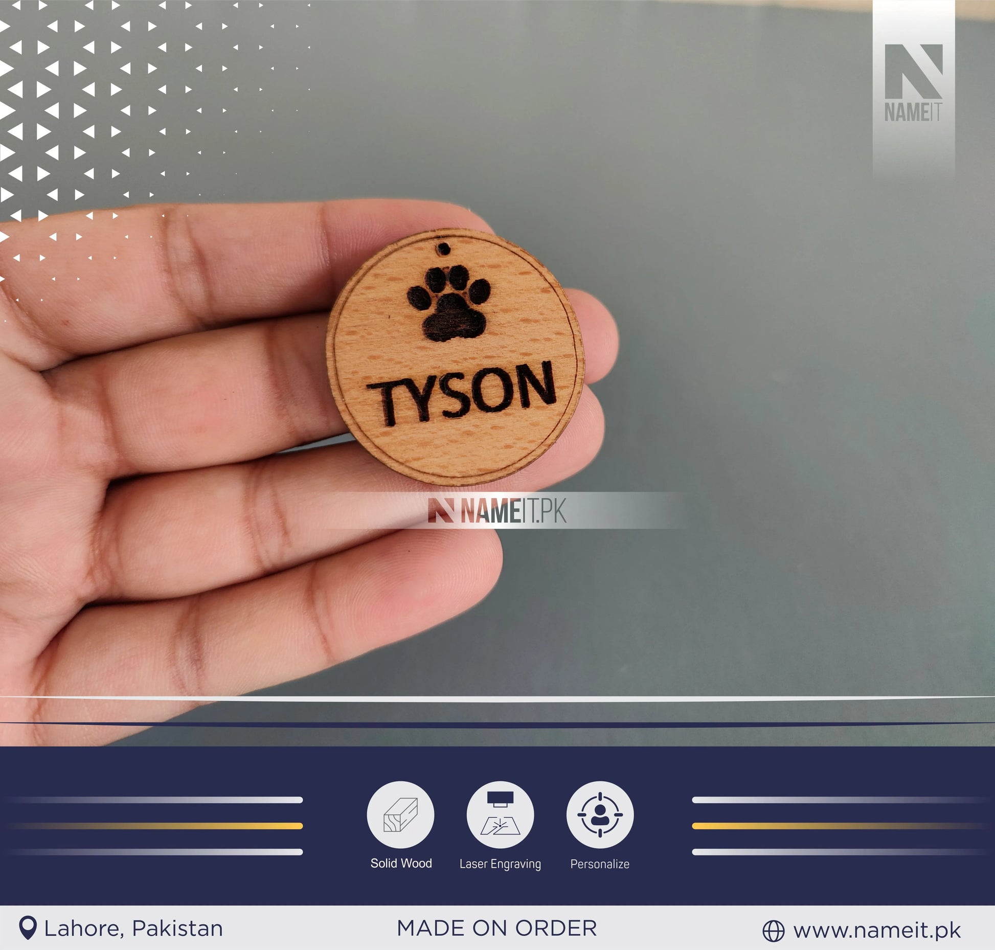 Pets Tag Personalized, Round Shape Tag, Pet Tags for Collars, Engraved Tag, Name Tag, Customized Pet Tag, Kitty Tag NAMEIT PAKISTAN