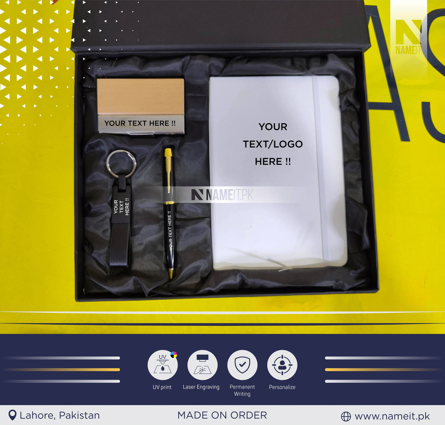 Corporate Gifts Box With Company Logo, Personalized Gift Box, Business Gift Box, Custom Gift Box, Present For Boss NAMEIT PAKISTAN
