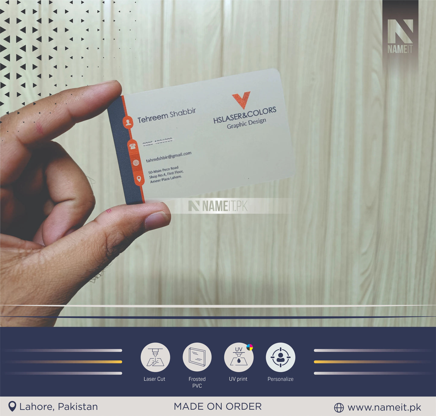 Transparent Business Card, Create an impeccable impression for your business, brand with charming Transparent Business Card NAMEIT PAKISTAN
