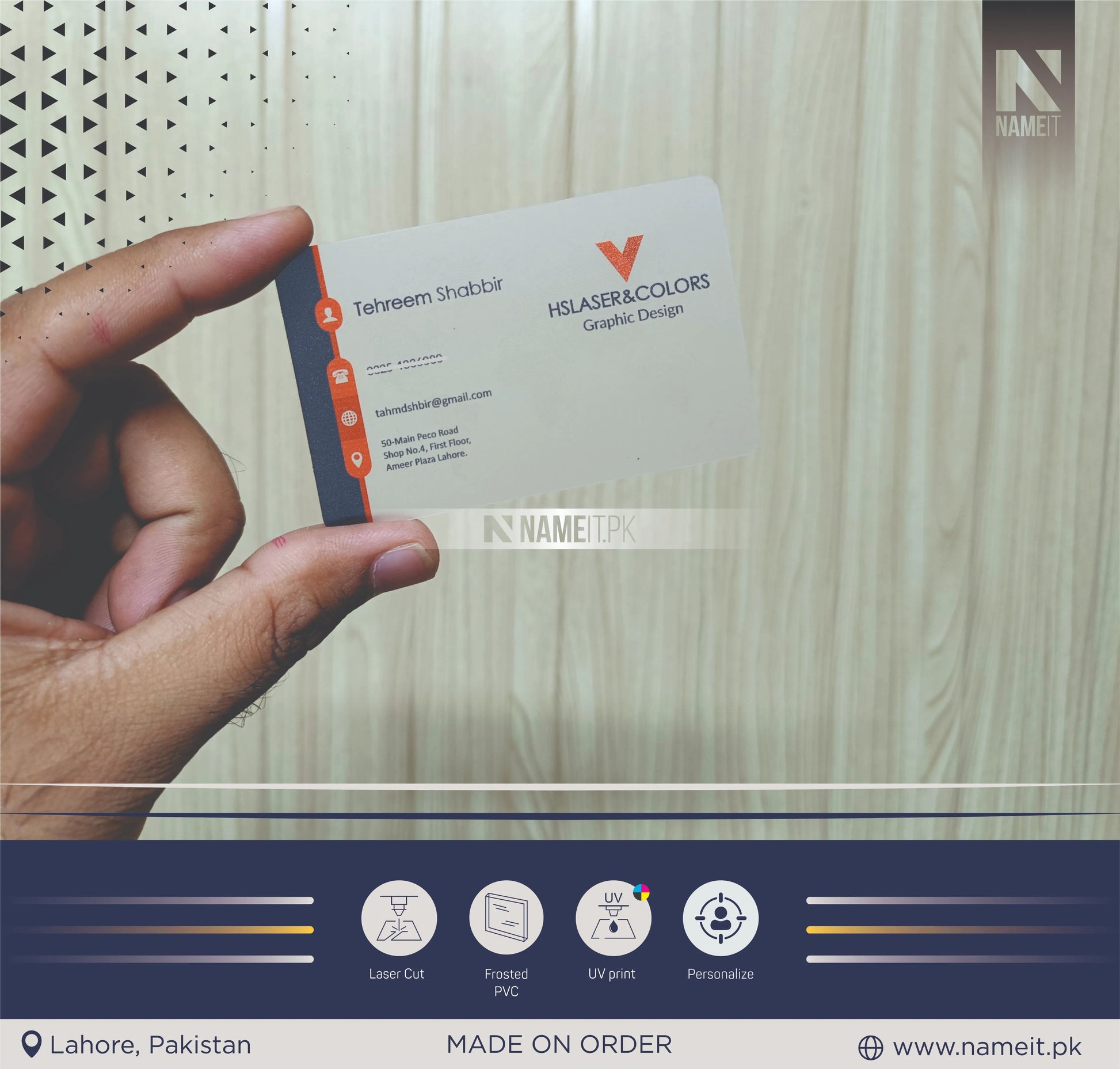 Transparent Business Card, Create an impeccable impression for your business, brand with charming Transparent Business Card NAMEIT PAKISTAN