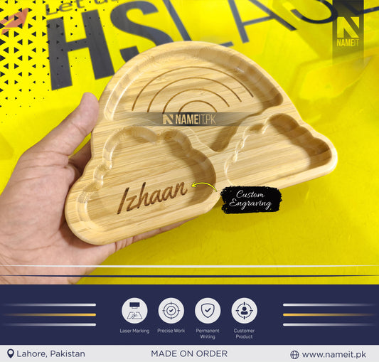 Feeding Plate Set – Custom Your baby Feeding Plate Set with Name, initial, or Date | Perfect Gift for Birthday, New bornbaby & Special Occasions