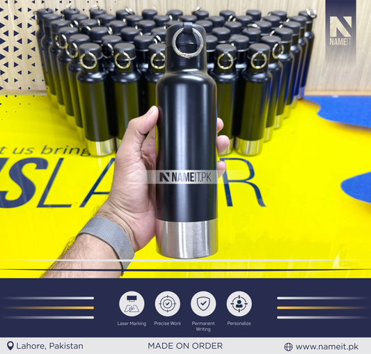 Stainless Steel Insulated Hot n Cool Water Bottle, Hydro Insulated Thermal Flask, Thermos Coffee Travel Mug, Double Walled Metal Tumbler, Keeps Cold And Hot