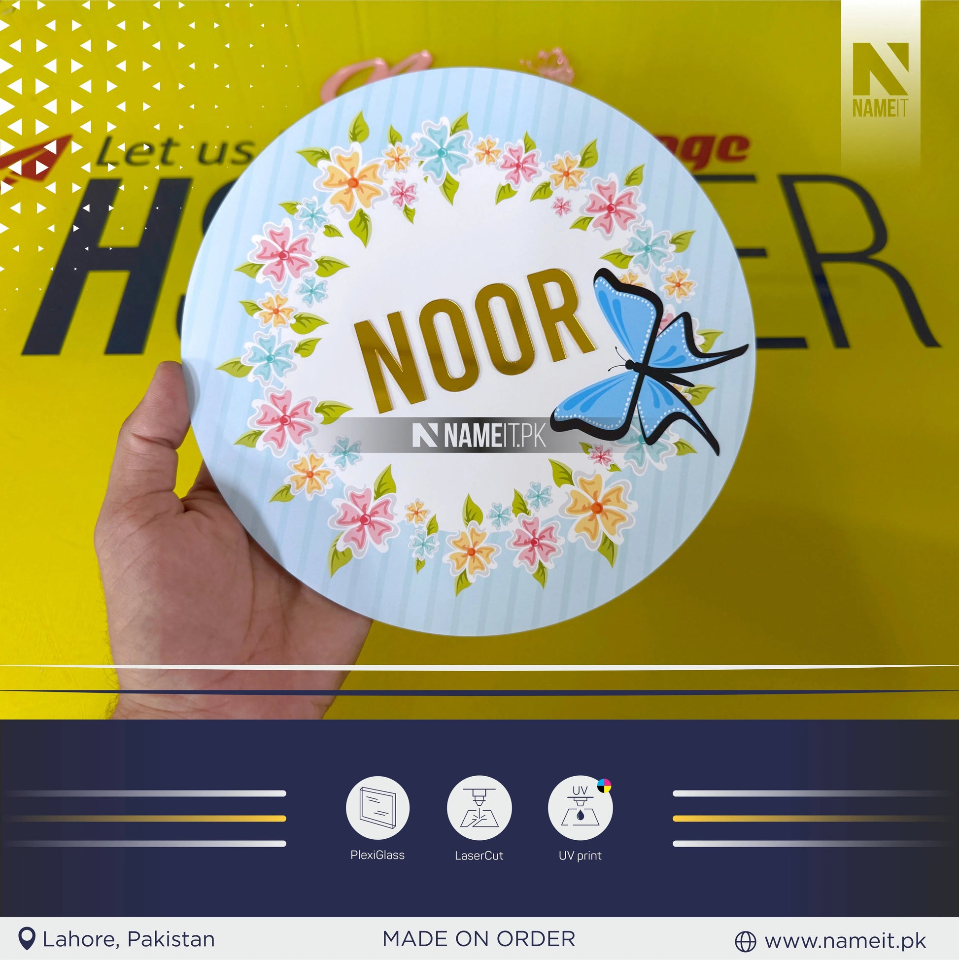 Personalized Birthday Name Plate for Celebrants from Mom Dad Customized Celebrator Name Party Dinner Plate for Boys and Girls Unique Custom Name Celebration Plate for Kids Children NAMEIT PAKISTAN