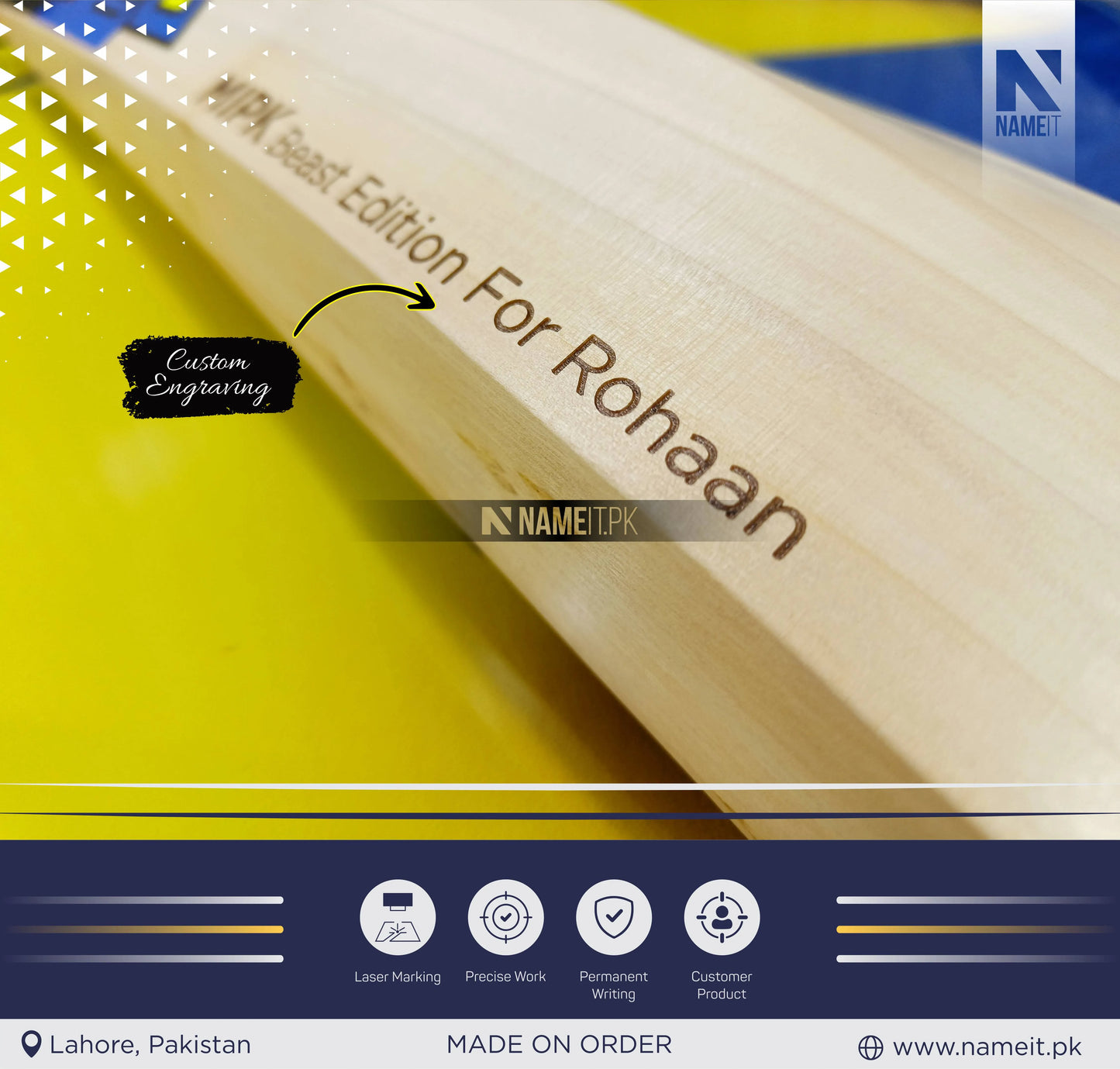 Cricket Bat – Custom Your Cricket Bat Set with Name, initial, or Date | Perfect Gift for Unique Sports Gift & Special Occasions