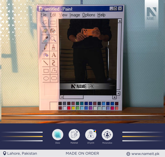 Ms Paint Mirror, Retro Windows Paint Inspired Mirror, Nostalgic Aesthetic Decor, Handmade Pixel Mirror, Paint Mirror, Gift for Designers