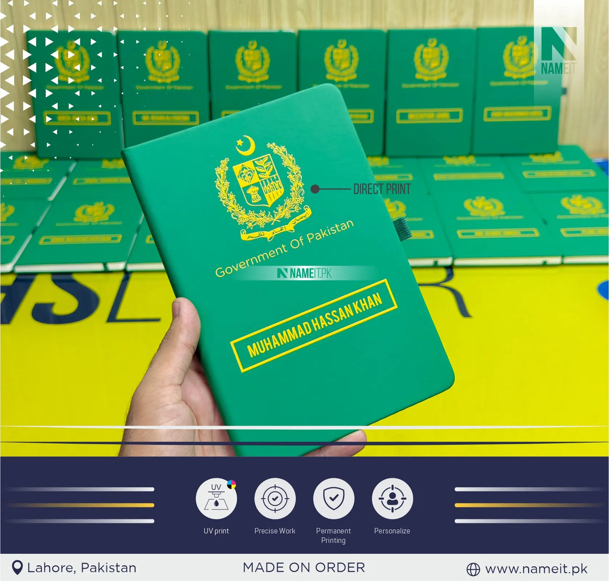 Custom Personalized Hardcover Premium Notebook - Matte Finish Custom Executive Journal & Diary with Direct Name & Logo UV Printing